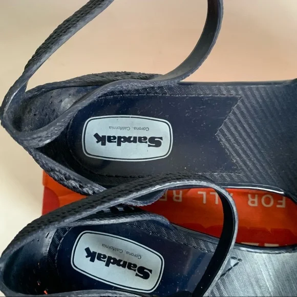 Sandak Sandals Size 11 Navy Jelly Vintage 1970’s California Deadstock - Picture 3 of 6